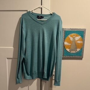 Teal V-Neck Sweater